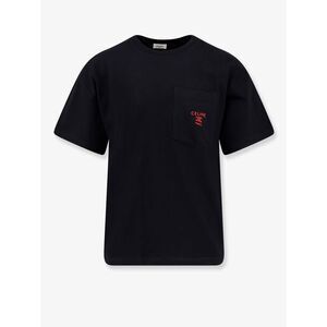 Celine Men Cotton T-Shirt With Contrasting Logo On The Front